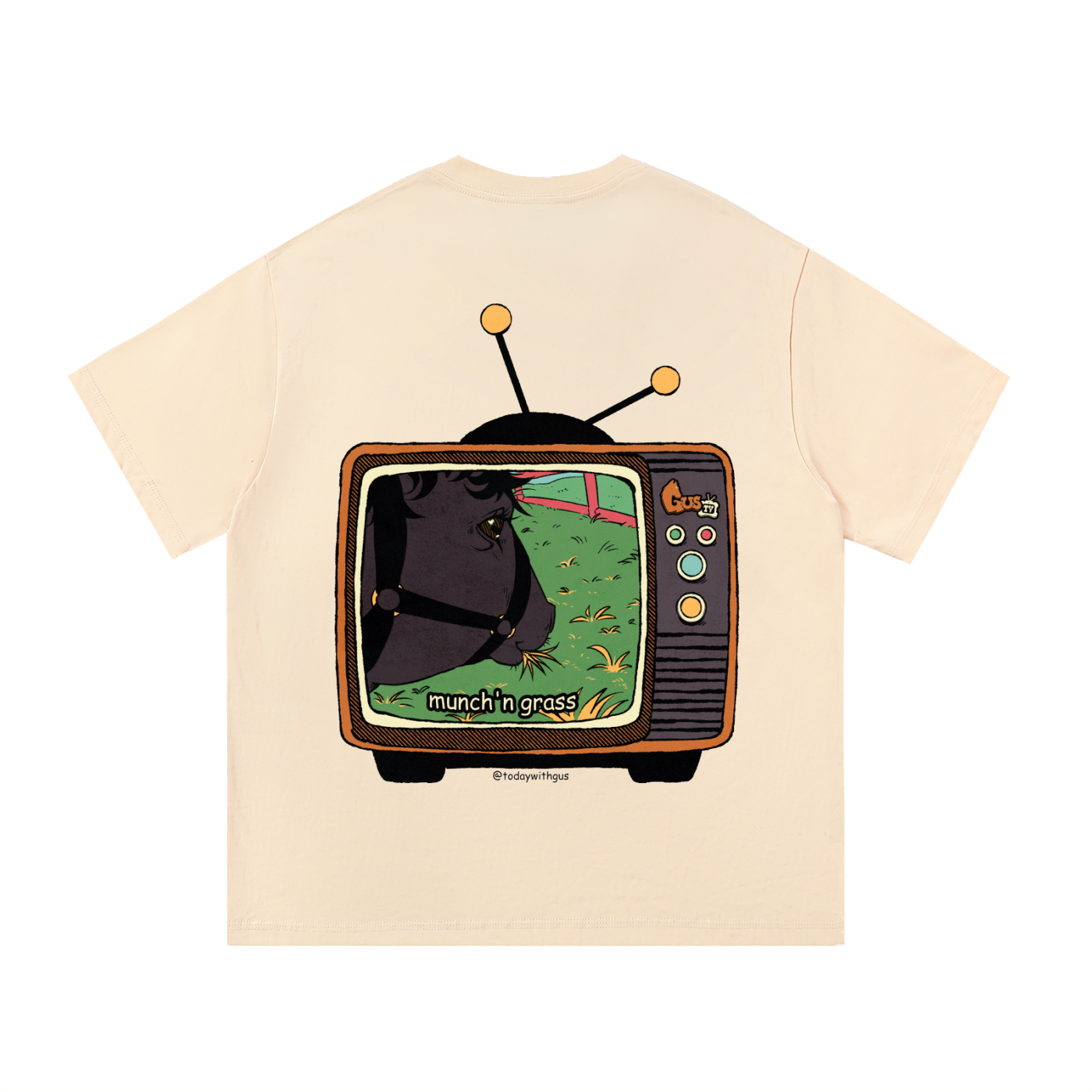 "munch'n grass" Basic Cotton T-Shirt
