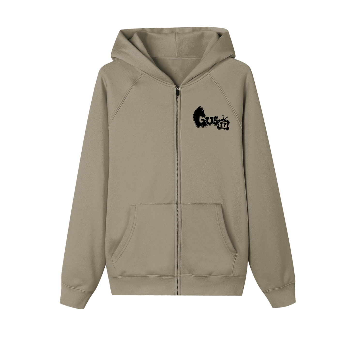 "chew'n n view'n" Zip-up Fleece Hoodie