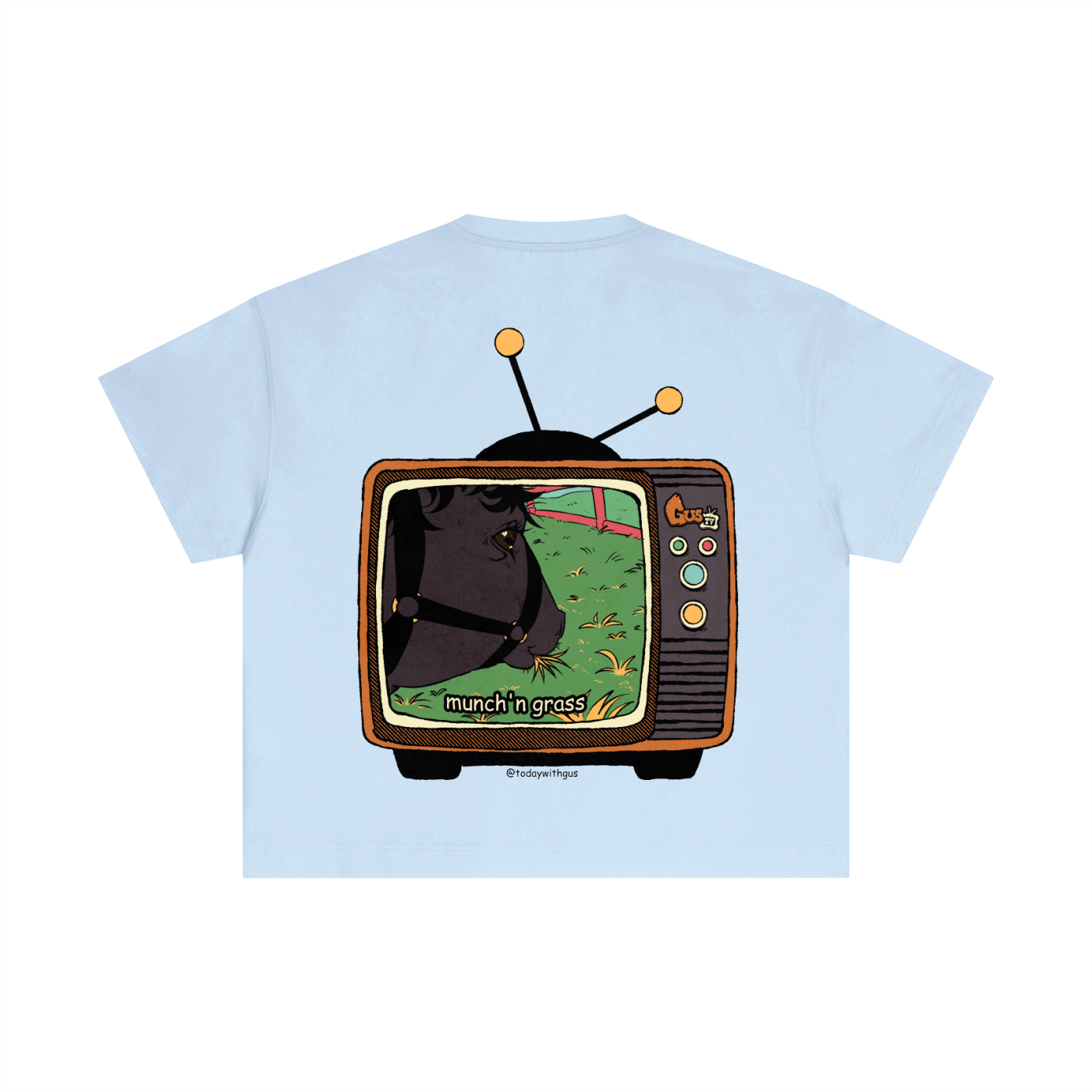 "munch'n grass" Cotton Boxy T-Shirt