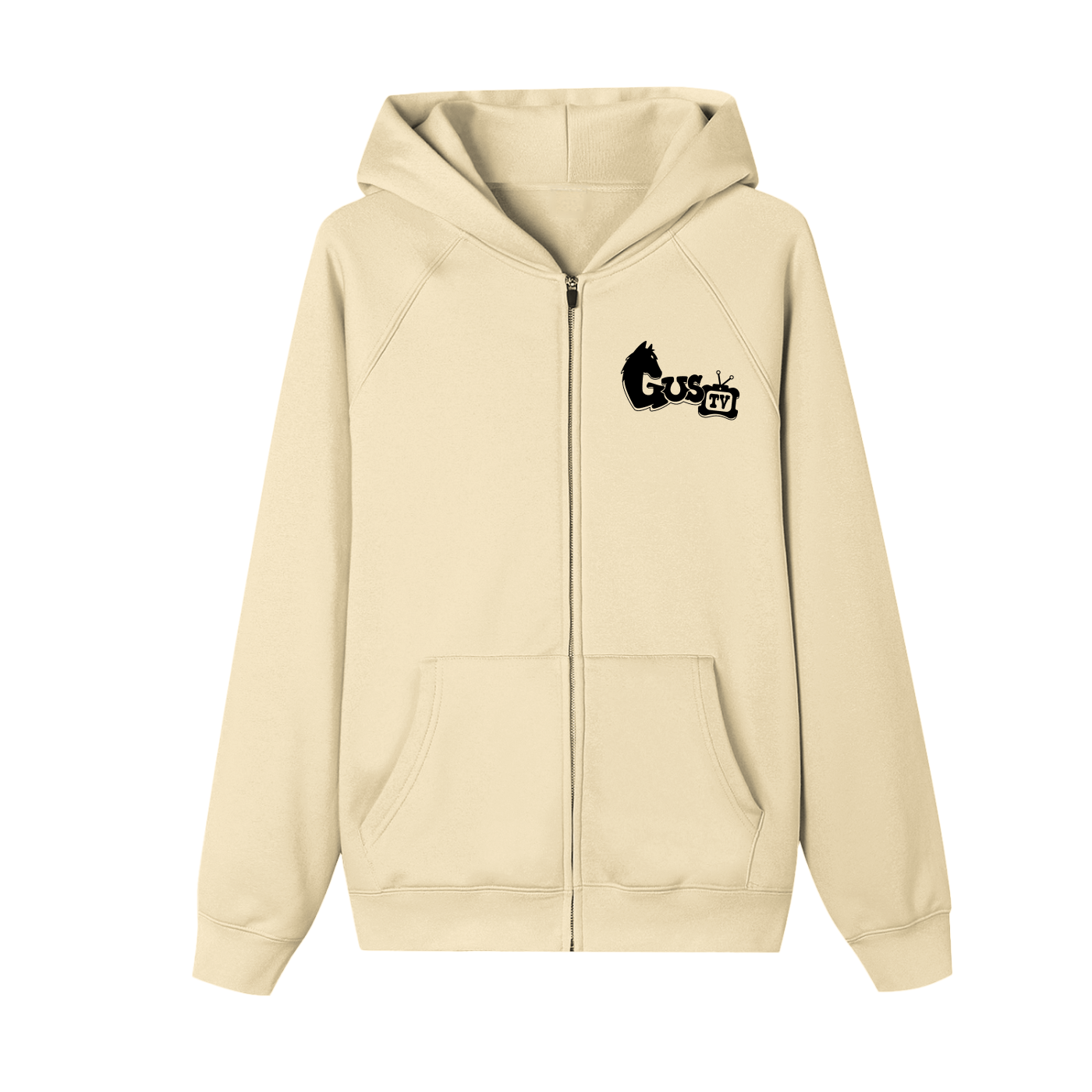 "munch'n grass" Zip-up Fleece Hoodie