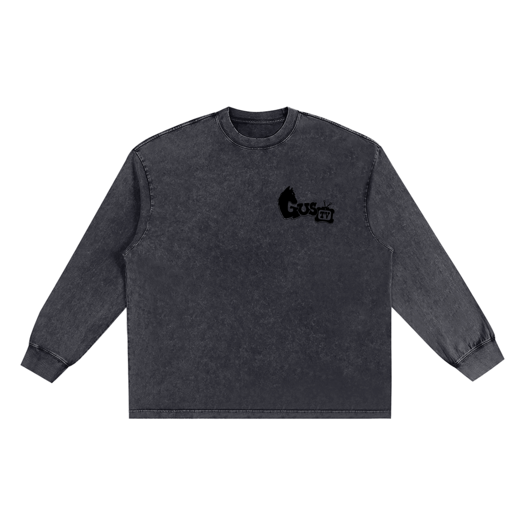 "chew'n n view'n" Snow Washed Frayed Edge T-Shirt