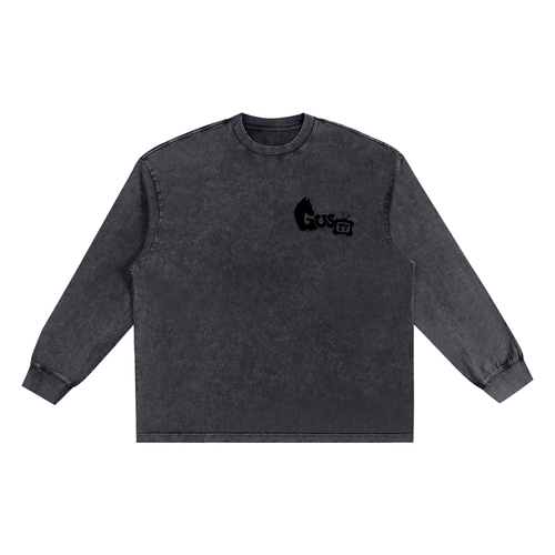 "chew'n n view'n" Snow Washed Frayed Edge T-Shirt