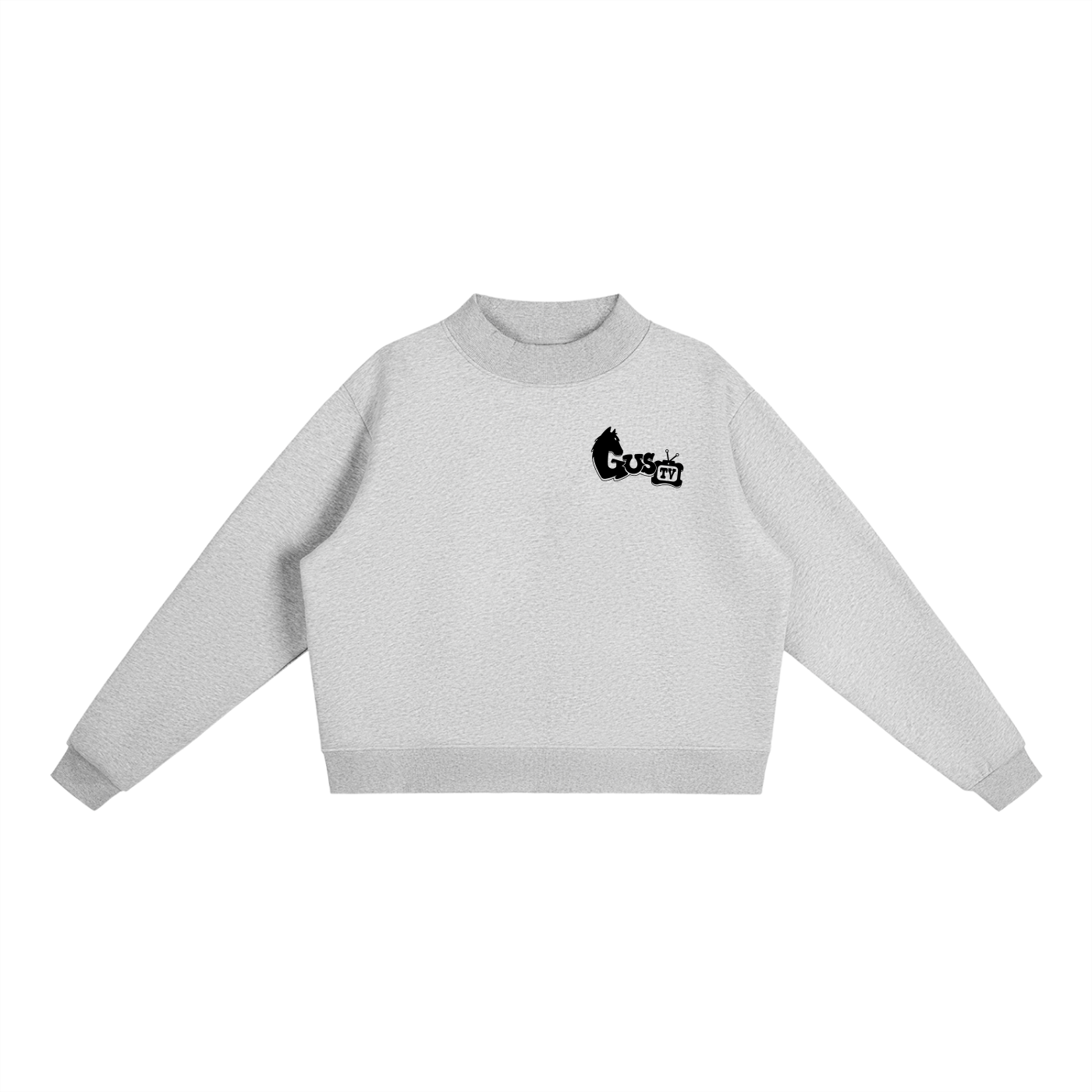 "munch'n grass" Mock-Neck Crew Sweatshirt