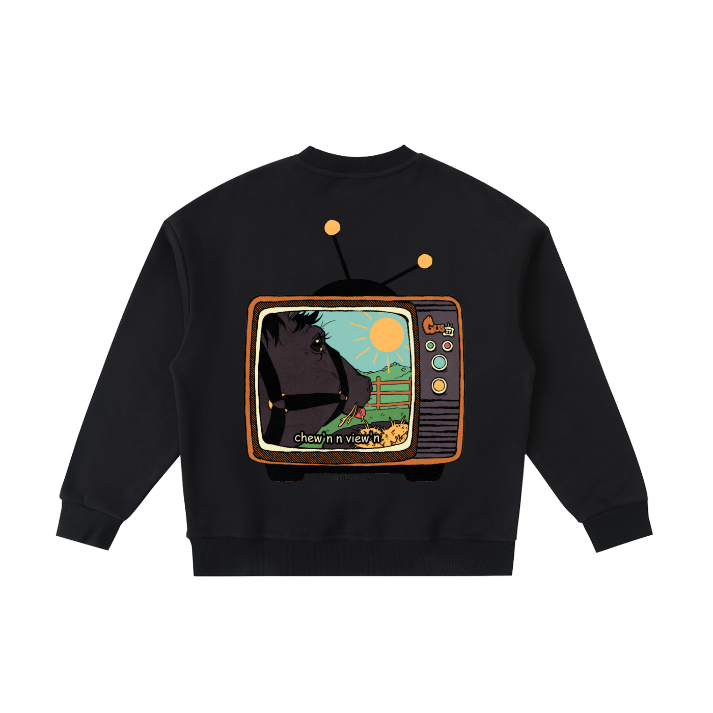 "chew'n n view'n" Kids' Crewneck Sweatshirt