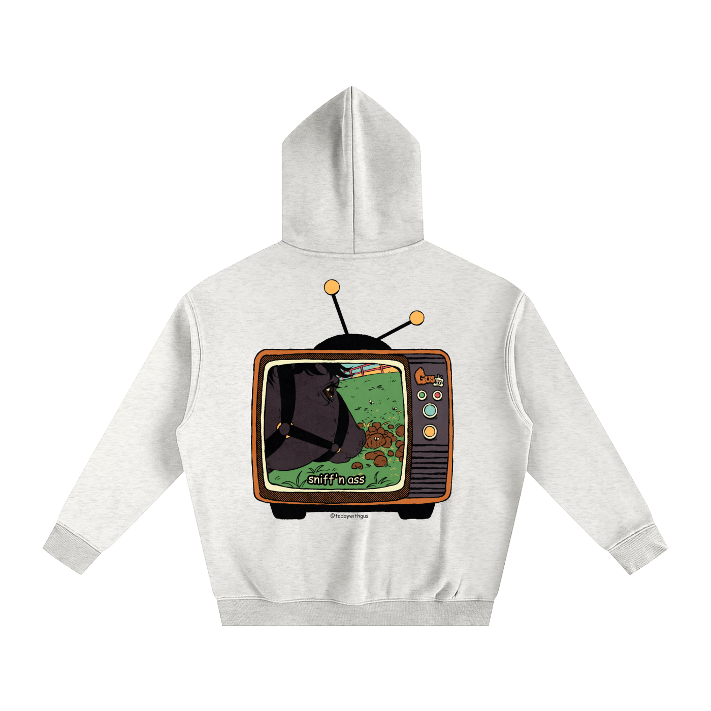 "sniff'n ass" Oversize Fleeced Hoodie