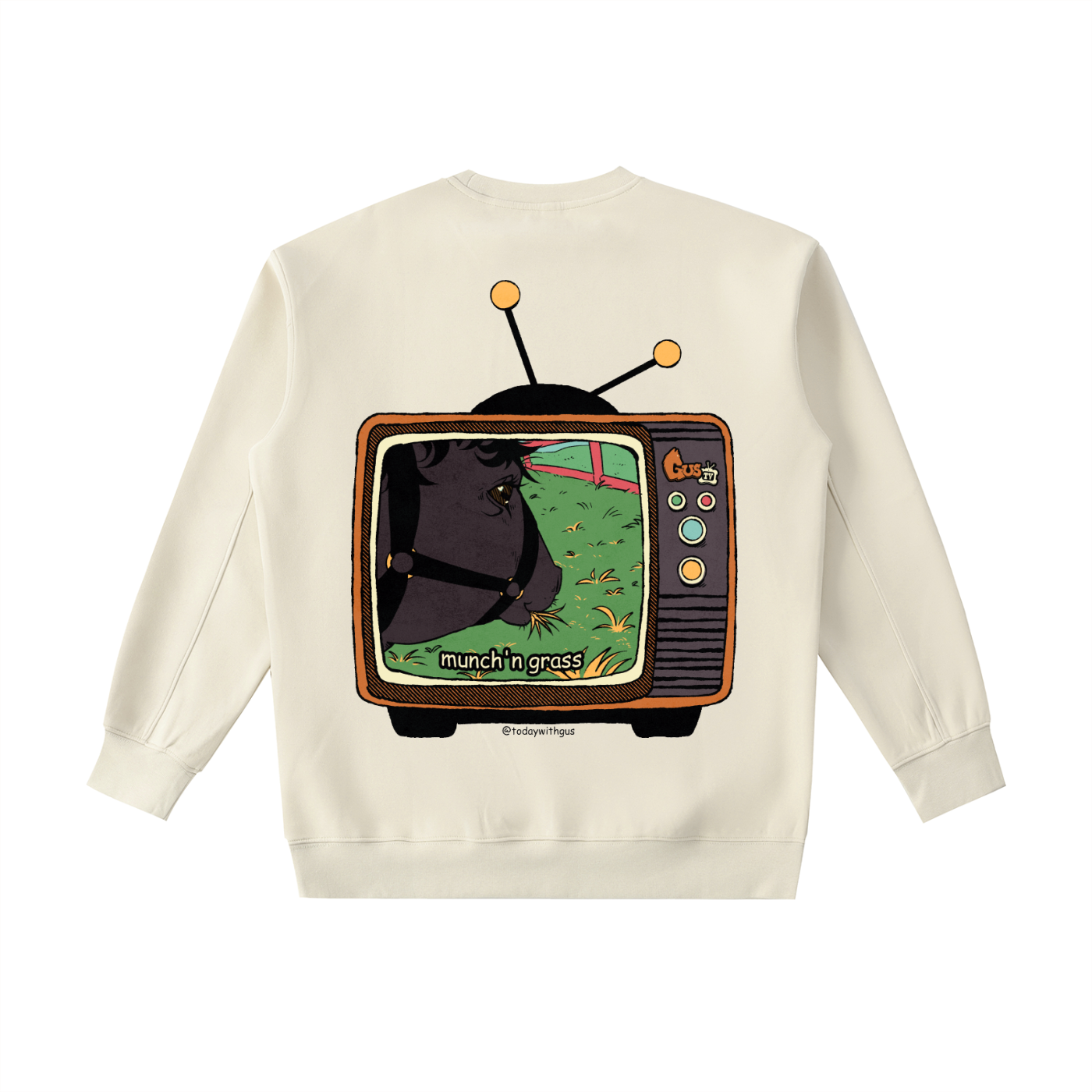 "munch'n grass" Heavyweight Crewneck Sweatshirt