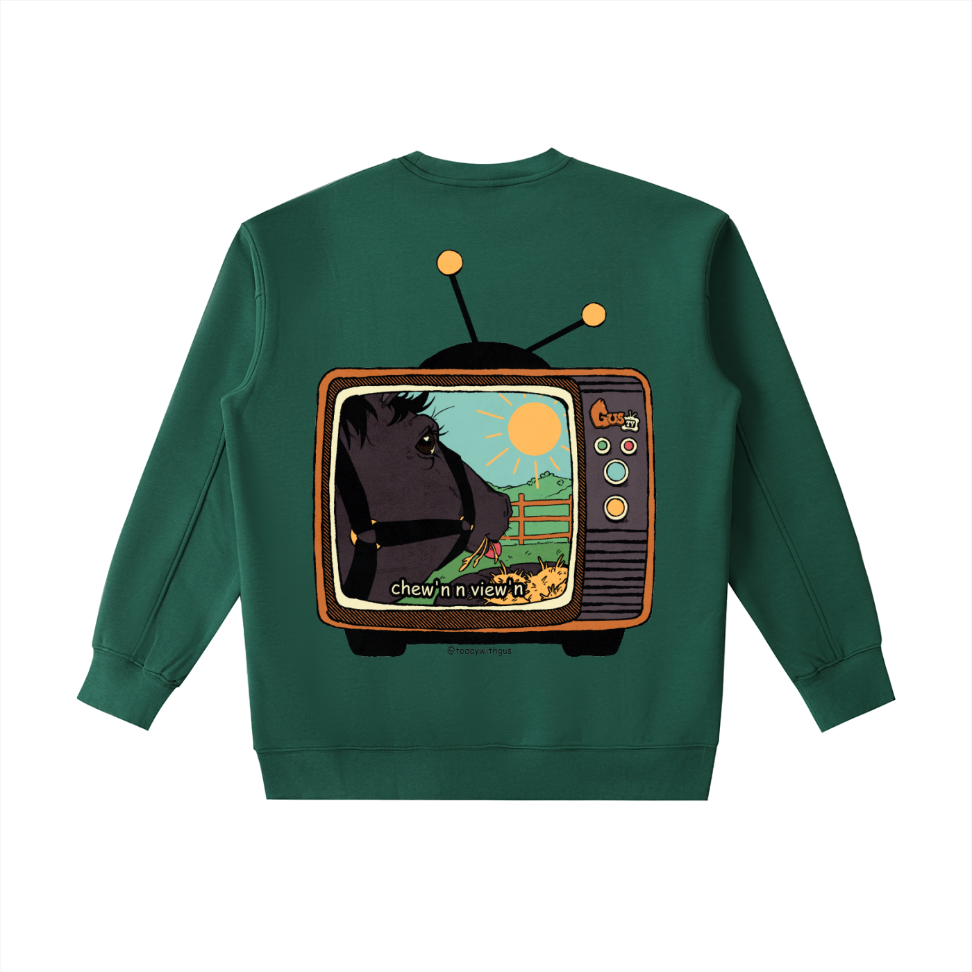 "chew'n n view'n" Heavyweight Crewneck Sweatshirt