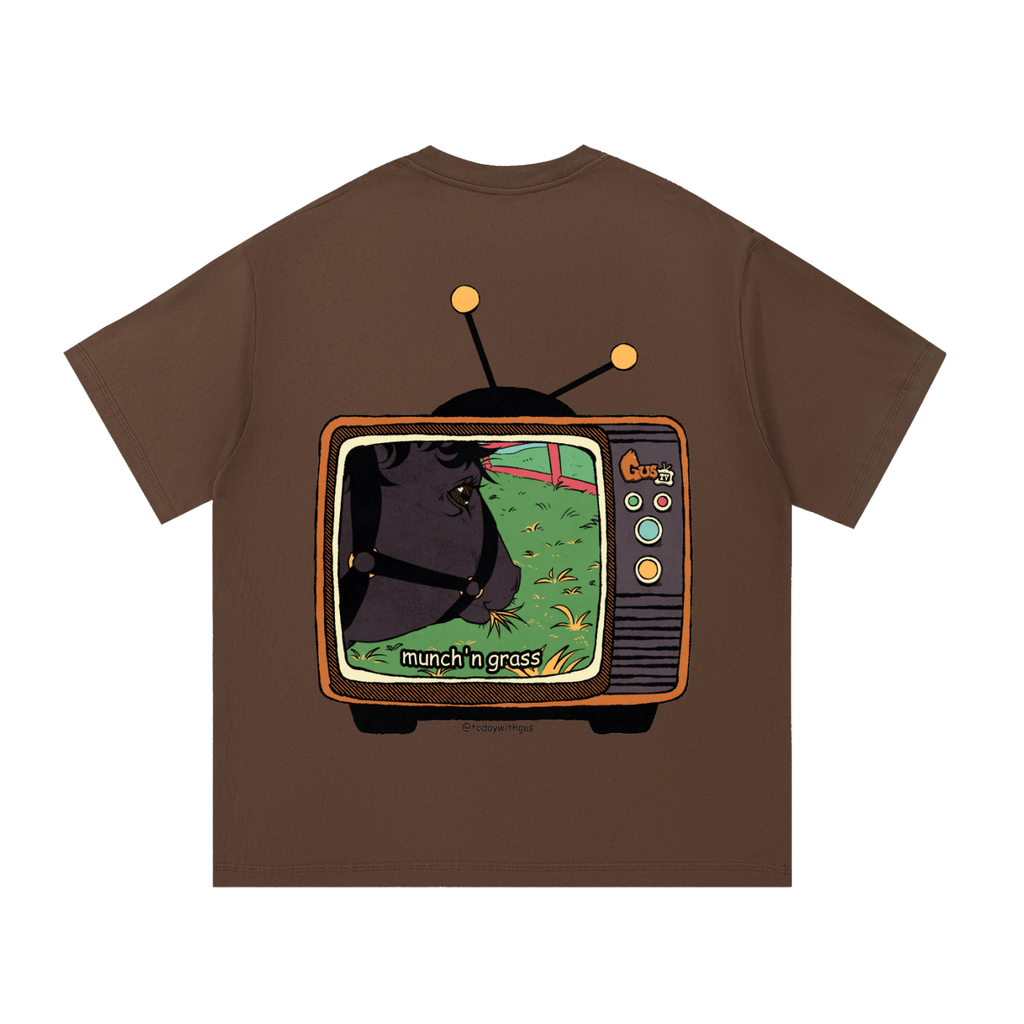"munch'n grass" Basic Cotton T-Shirt