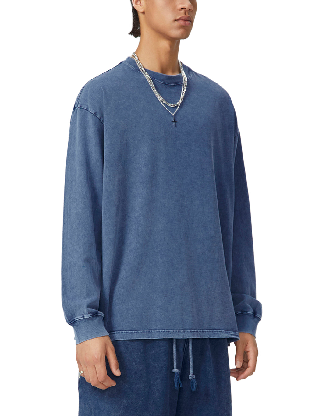 "munch'n grass" Snow Washed Frayed Edge T-Shirt