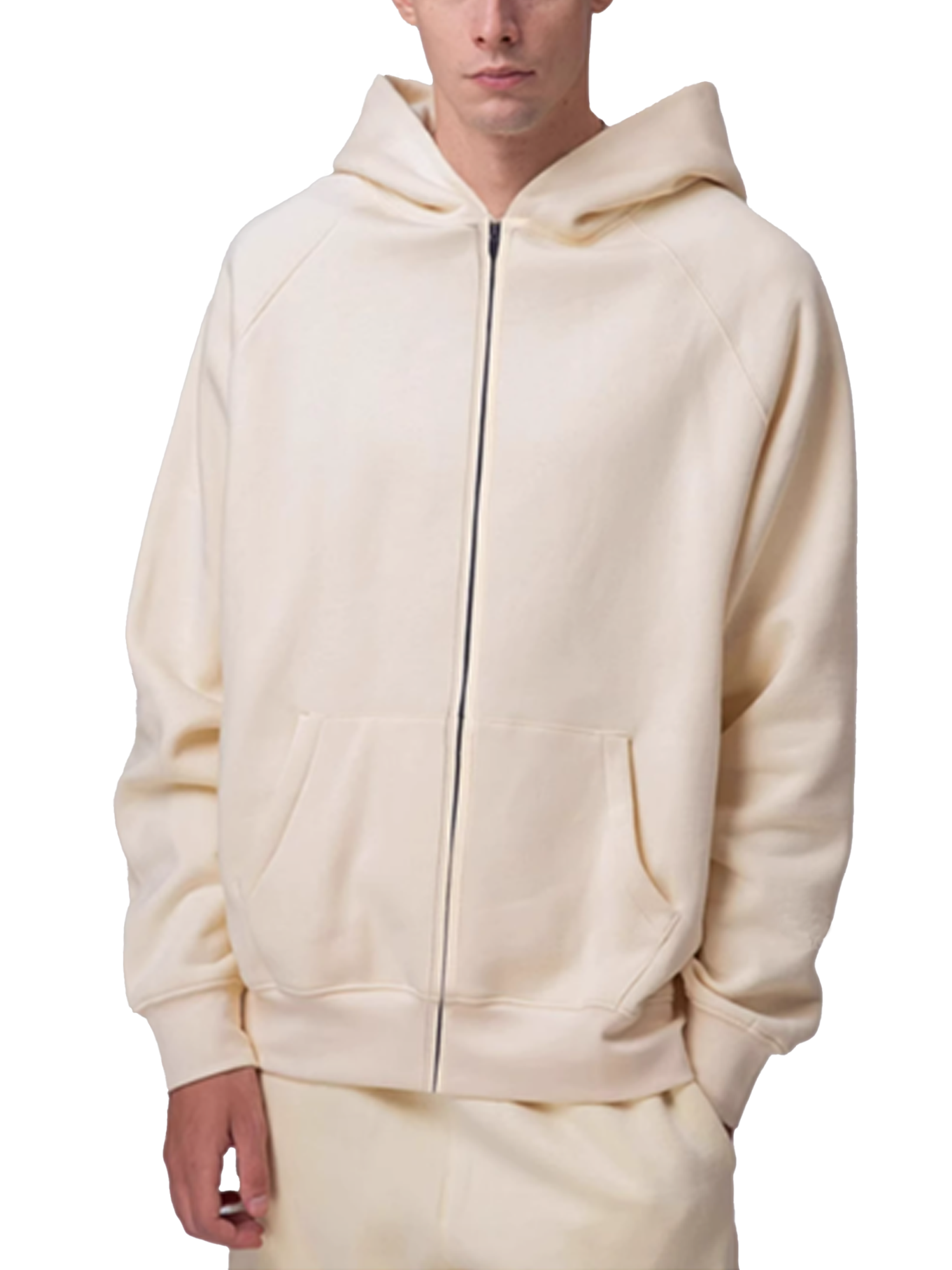 "munch'n grass" Zip-up Fleece Hoodie