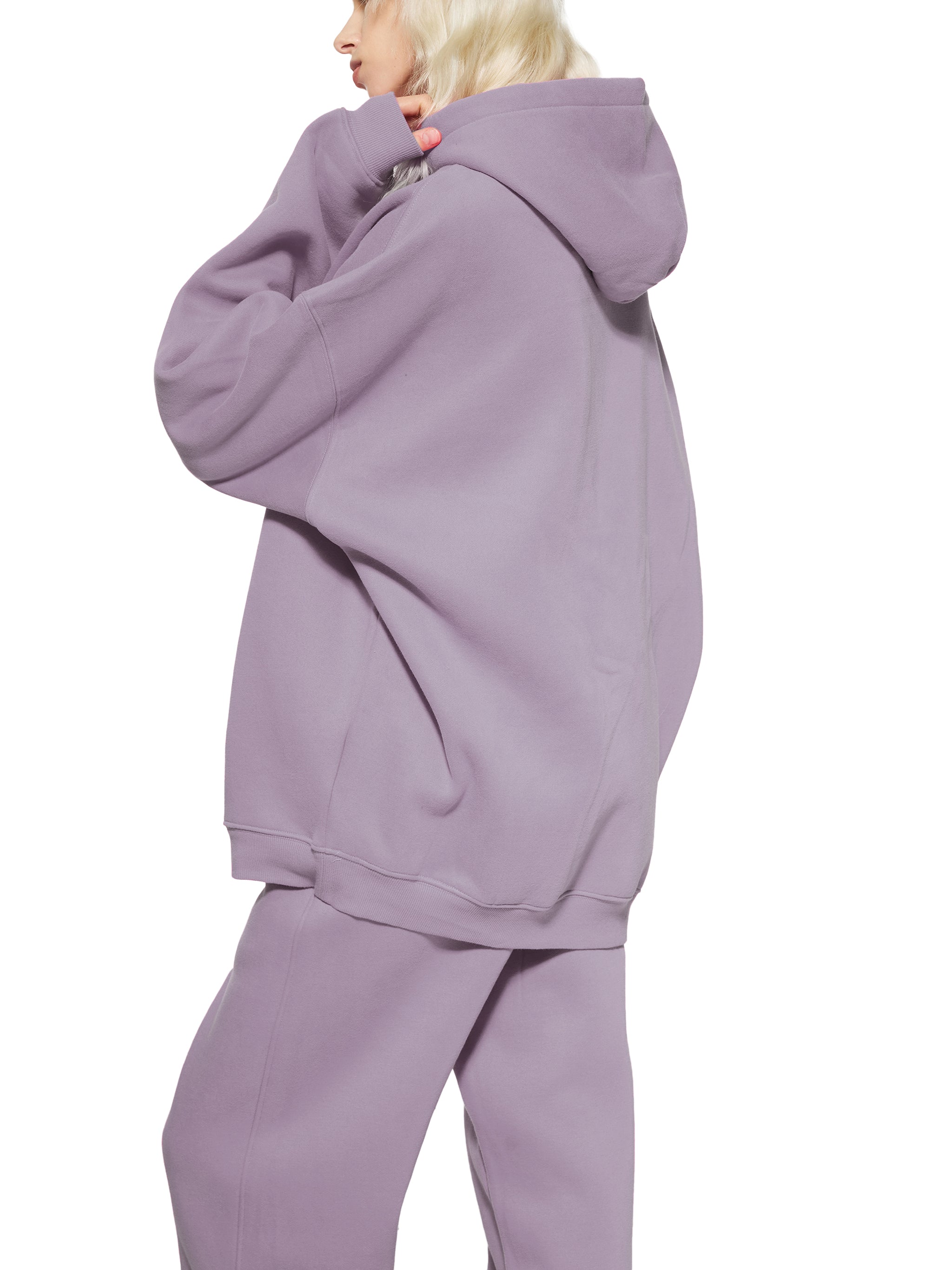 "munch'n grass" Oversize Fleeced Hoodie